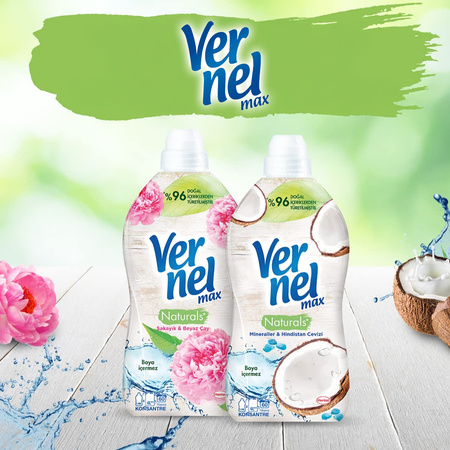 Płyn do Płukania Tkanin Vernel Max Naturals Minerały i Kokos 1,44 L