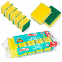 Zmywak Kuchenny Uniwersalny Profilowany Gąbki do Mycia Naczyń Zestaw 5 Szt