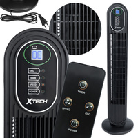 Wentylator Stojący Kolumnowy Duży Cichy Mocny Wiatrak Czarny