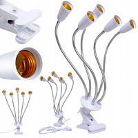 Oprawa do Żarówek 5x Gniazdo Gwint E27 Uchwyt Uprawa Roślin