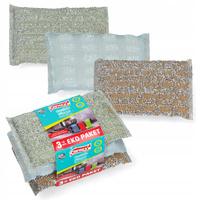 Gąbki do Mycia Naczyń Czyszczenia Powierzchni Typ Glitter Zmywak Zestaw 3 szt