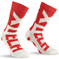 Skarpety sportowe do biegania na rower XT132 (czerwono-białe)
